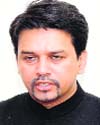 Bharatiya Janata Yuva Morcha national president Anurag Thakur interacts with youth at Bhajol village on Friday