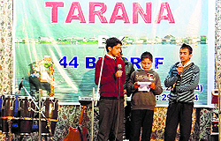 Children perform at a musical event organised by the CRPF in Srinagar
