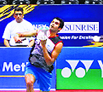 Two-time national champion Anup Sridhar beat Chetan Anand 21-14 21-16 in the qualifiers of the India Open on Tuesday