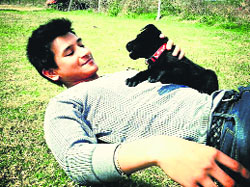 Kshitij Gupta with Pumba