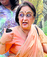Nitish Katara's mother Neelam Katara outside Delhi High Court on Wednesday
