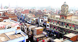 The famous clock tower in Bhiwani