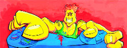 The art work by George Emanuel, a graffiti artist, signifies how we can be reckless with our lives.