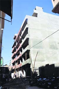 Illegal buildings being constructed in Zone A, Ludhiana.