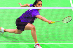 Saina Nehwal beat Thailands Natcha Saengchote 21-15 21-12 in their pre-quarterfinal in the India Open on Thursday. AFP
