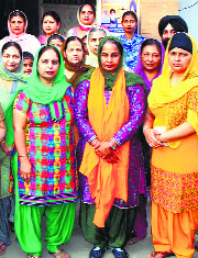 Surinder Kaur Dyal campaigns for Manpreet Singh Ayali in Ludhiana.