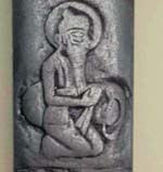 Maharaja Ranjit Singh seated beside a cushion