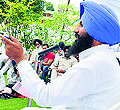 Simarjit Singh Bains addresses a gathering in Ludhiana on Sunday