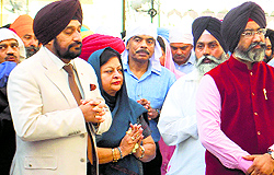 General Bikram Singh (left), Chief of Army Staff, pays obeisance at the Golden Temple in Amritsar on Sunday