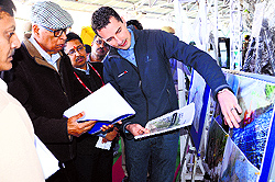 Governor NN Vohra being briefed about the project in Katra
