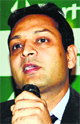 Dr Ravul Jindal talks about deep vein thrombosis (DVT) with a gathering in Ludhiana on Wednesday. Photo: Inderjeet Verma