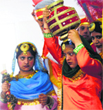 Students of Nirdosh School for special children perform during a function in Ludhiana on Wednesday. Tribune Photo: Himanshu Mahajan