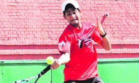 Param Pun in action during their matches at the CLTA in Sector 10, Chandigarh