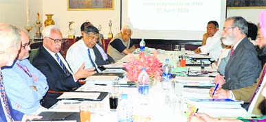 Governor and Chancellor of the Central University of Jammu NN Vohra chairs the second meeting of the Court of the university at Raj Bhawan.