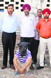 The accused in police custody in Bathinda on Sunday.