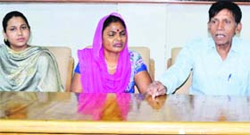 Samajwadi Party workers express their views on Anita Saini's candidature in Haridwar on Sunday.