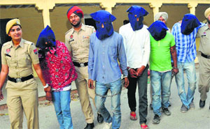 The accused in police custody in Jalandhar on Sunday.