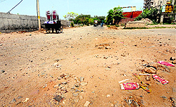 A road at Sector 17, Panchkula, in bad shape. It has been in a state of neglect for the past several months