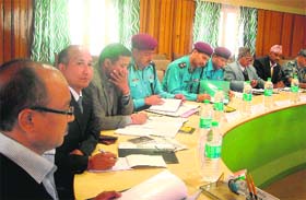 Finding a solution: A joint meeting of Indian and Nepalese officials held at Pithoragarh District Magistrates office on Tuesday