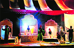Artistes perform cultural shows during spring festival in Srinagar