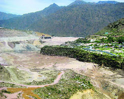 A view of the 800-MW Kol Dam on Wednesday.