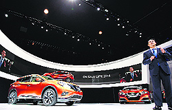 Nissan Motor Companys executive vice-chairman Jose Munoz introduces the 2015 Nissan Murano at the New York International Auto Show on Wednesday