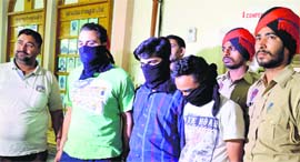 The accused in police custody in Ludhiana.
