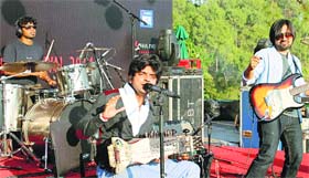 Adi and Suhail perform during the Kasauli Rhythm and Blues Festival in Kasauli on Saturday.