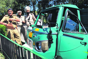 The auto that overturned at Kala Gram