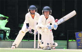Players in action during a match for the ML Markan Trophy at the PCA Stadium in Phase IX, Mohali, on Monday
