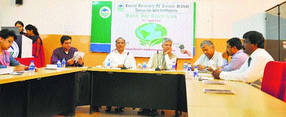 Vice-Chancellor Furqan Qamar during the celebrations of Earth Day at CUHP in Shahpur on Tuesday. Photo: Ashok Raina