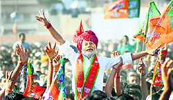 Instead of a contest between the Bairwas, it is the Narendra Modi wave which is playing a key role in the region
