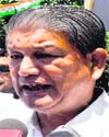 Chief Minister Harish Rawat at the party office in Haridwar on Wednesday. A tribune photograph