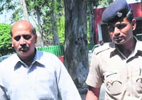 A file photo of the accused, Manish Arora, in police custody.