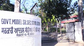 Government Model Senior Secondary School, Sector 15-C, Chandigarh, on Friday
