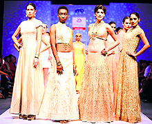 Models walk the ramp at the India Runway Week