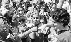 Priyanka Gandhi campaigns for her mother and Congress president Sonia Gandhi in Rae Bareli on Friday. PTI