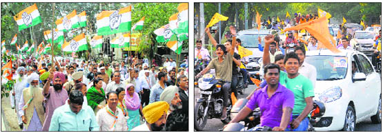 The BJP-led NDA, of which the SAD (right) is a part, is upbeat nationally. But in Punjab the Congress (left) is expecting to buck the national trend. AAP (below), of course, is the late entrant that could end up upsetting the calculations of either.
