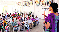Contractual staff of various departments gather at a convention at Teachers Home in Bathinda