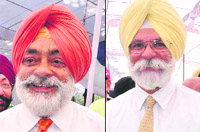Tegvir Singh Sibia; and (right) Birinder Singh Gill. 