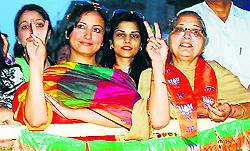 Actor Divya Dutta at Jaitleys rally in Amritsar on Sunday