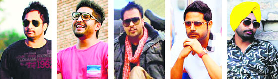 NAME GAME: (L-R) Sharry Mann, Jassi Gill, Amrinder Gill, Alfaaz and Ranjit Bawa have sung songs that have liberally used the brand word Tommy