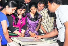 With the registration of five lakh voters, the parties have to sweat it out to convince first-timers . A file photo