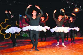 Students perform dances during the World Dance Day celebrations at Virsa Vihar in Amritsar on Tuesday