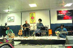 Mystic moods: Madan Gopal Singh performs with his group a programme organised by Spic-Macay in Mussoorie on Tuesday