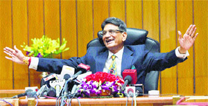 The new Chief Justice of India, R.M. Lodha, who has a short tenure of five months