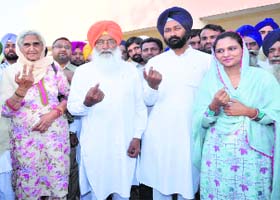 SAD-BJPs Sukhdev Singh Dhindsa, his son Parminder Singh in Sangrur