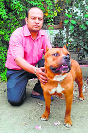 Vinod Kumar with his pets