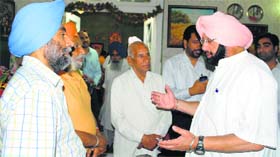 Capt Amarinder meets his supporters in Amritsar on Thursday.
