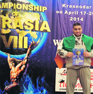 Powerlifter Vishal Khanna, who won second place at the Eurasia Championship.
